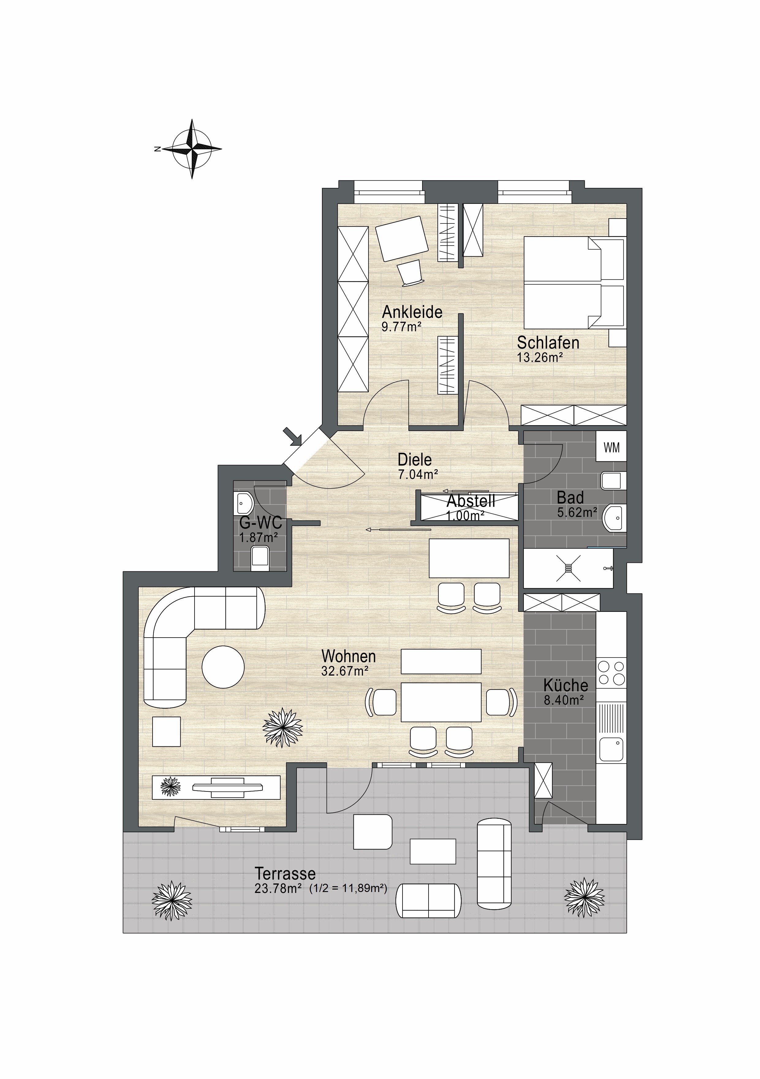 Wohnung zum Kauf 775.000 € 2,5 Zimmer 90,5 m²<br/>Wohnfläche 4.<br/>Geschoss Messestadt Riem München 81829