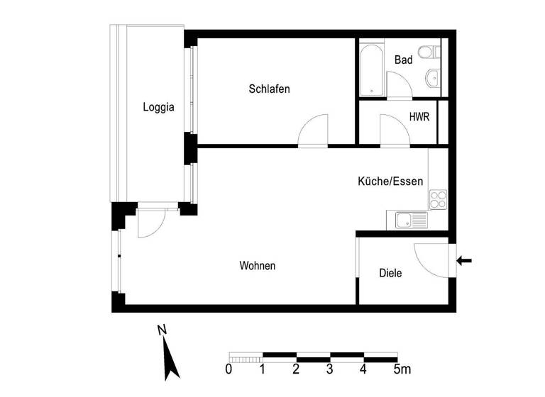 Wohnung zur Miete 1.071 € 2 Zimmer 67,5 m² 1. Geschoss Kopenhagener Straße 103 Wilhelmsruh Berlin 13158