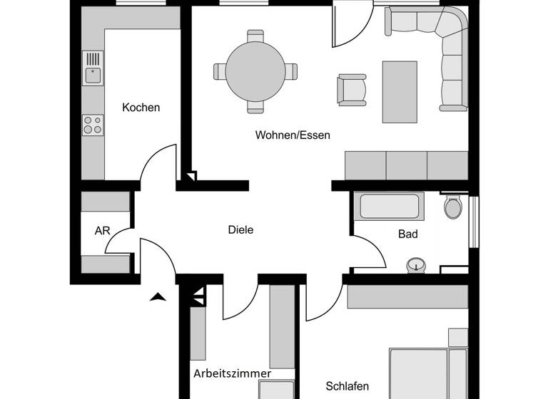 Wohnung zum Kauf 170.000 € 3,5 Zimmer 88 m²<br/>Wohnfläche 1.<br/>Geschoss Weitmar Bochum 44795