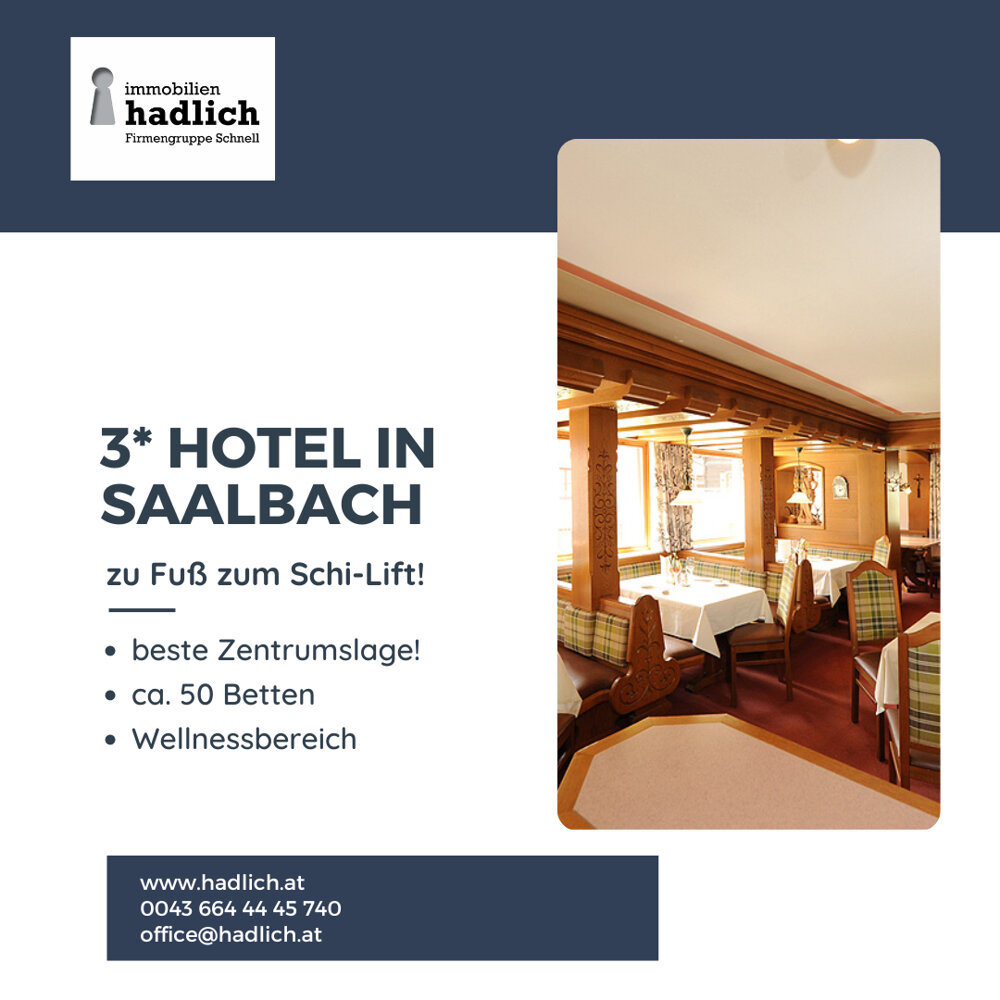 Hotel zum Kauf 3.900.000 € 28 Zimmer 853 m²<br/>Grundstück Saalbach 5753