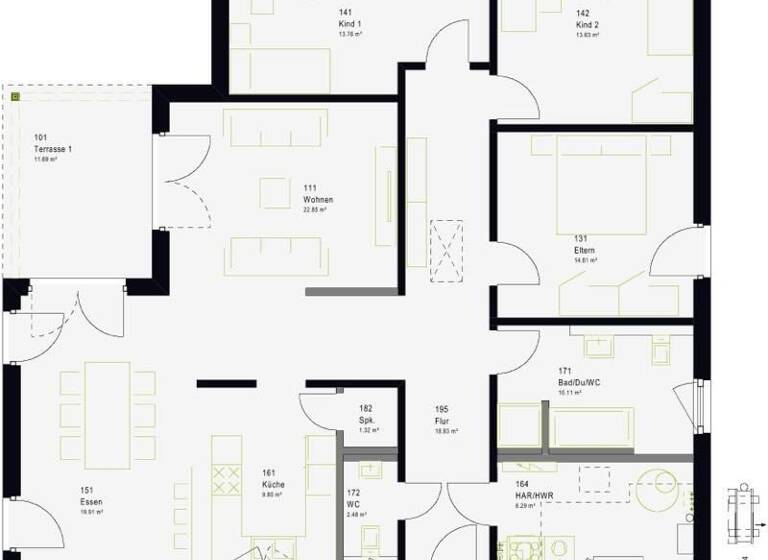 Bungalow zum Kauf provisionsfrei 392.000 € 4 Zimmer 147 m²<br/>Wohnfläche 1.400 m²<br/>Grundstück Vogelsang-Warsin Vogelsang-Warsin 17375