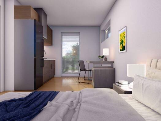 Studio zum Kauf - Neubau provisionsfrei als Kapitalanlage geeignet 210.000 € 1 Zimmer 24,8 m² Lechhausen Augsburg 86167