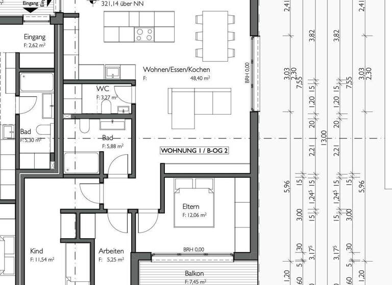 Wohnung zur Miete - Erstbezug 1.353 € 4 Zimmer 93,3 m² EG frei ab sofort Feldbergblick 26 Bermbach Waldems 65529
