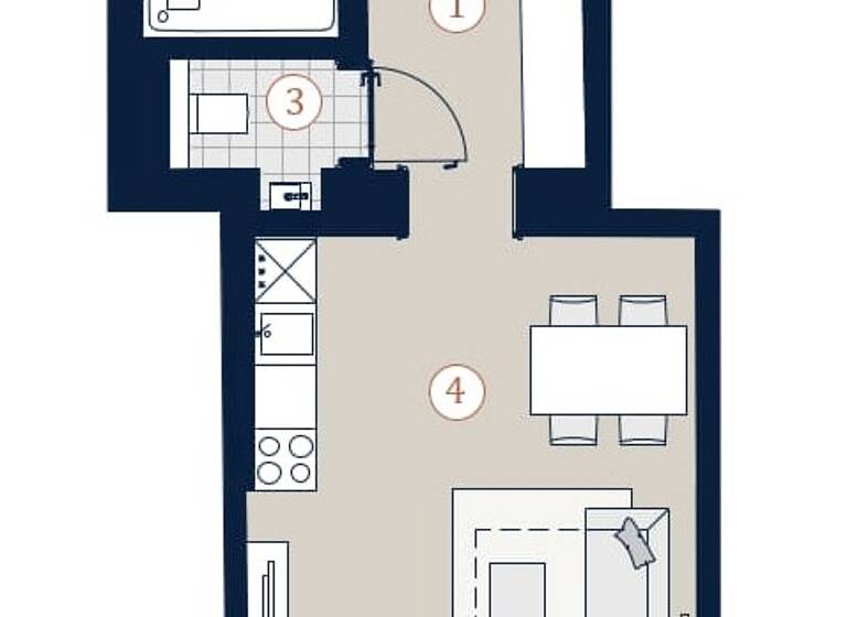 Studio zum Kauf 369.000 € 1 Zimmer 36,4 m² 4. Geschoss Tendlergasse 3 Wien 1090