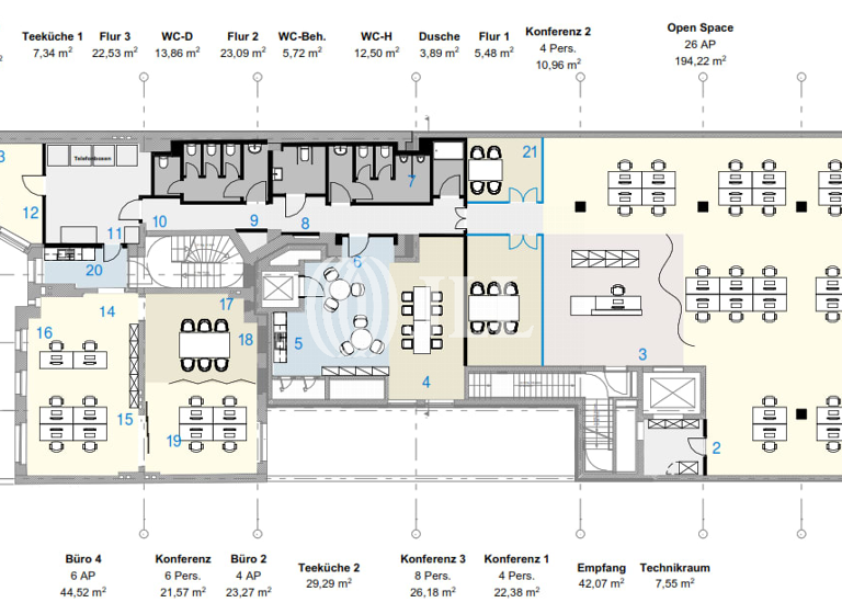 Bürofläche zur Miete provisionsfrei 22 € 609 m²<br/>Bürofläche ab 609 m²<br/>Teilbarkeit Charlottenburg Berlin 10627