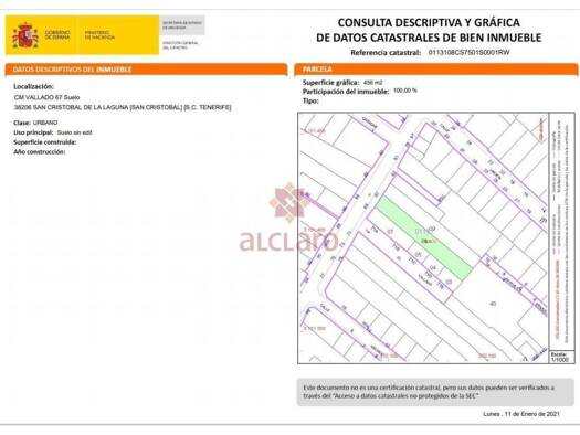 Acker-/Waldstück zum Kauf 185.000 € San Cristóbal de La Laguna 38203