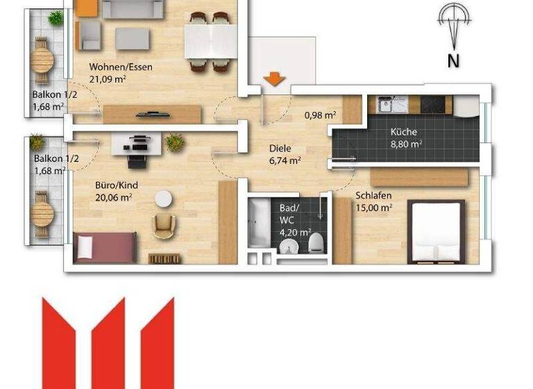 Studio zum Kauf 639.000 € 1 Zimmer 80,2 m² EG Untergiesing-Harlaching München 81547