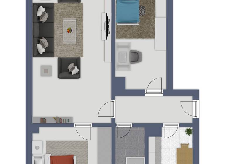 Wohnung zum Kauf 79.900 € 3 Zimmer 58 m² 3. Geschoss frei ab sofort Bergfeld Carpin 17237