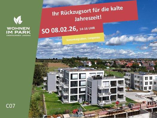 Wohnung zum Kauf - Neubau provisionsfrei 399.900 € 2 Zimmer 76,8 m² 1. Geschoss Am Simontalgraben 23 Langenau 89129