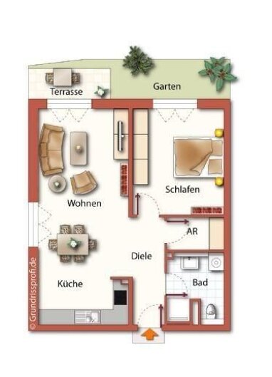 Wohnung zum Kauf provisionsfrei 318.900 € 2 Zimmer 61,6 m² EG frei ab sofort Katzwang / Reichelsdorf Ost / Reichelsdorfer Kelle Nürnberg 90455