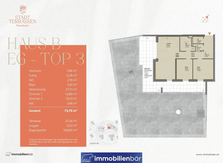 Wohnung zum Kauf - Erstbezug 388.407 € 3 Zimmer 72,8 m² EG Peuerbach 4722