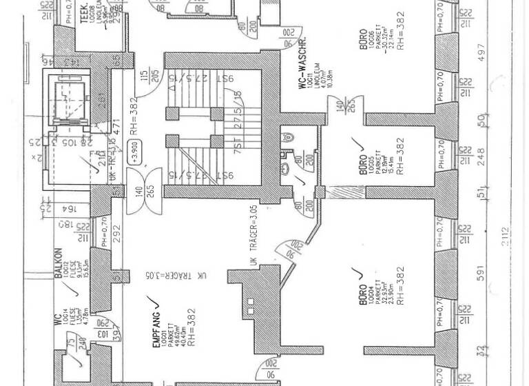 Büro zur Miete 2.400 € 6 Zimmer 216 m² Bürofläche Radetzkystraße Jakomini Graz 8010