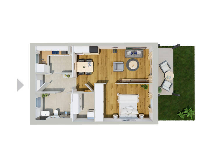 Wohnung zur Miete 815 € 2 Zimmer 62,9 m²<br/>Wohnfläche 1.<br/>Geschoss Fischerdorf Deggendorf 94469