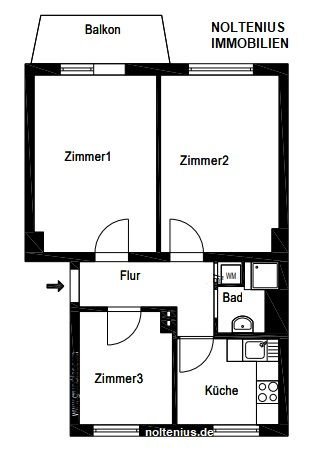 Wohnung zum Kauf 143.000 € 3 Zimmer 55 m²<br/>Wohnfläche 3.<br/>Geschoss ab sofort<br/>Verfügbarkeit Bahnhofsvorstadt Bremen 28195