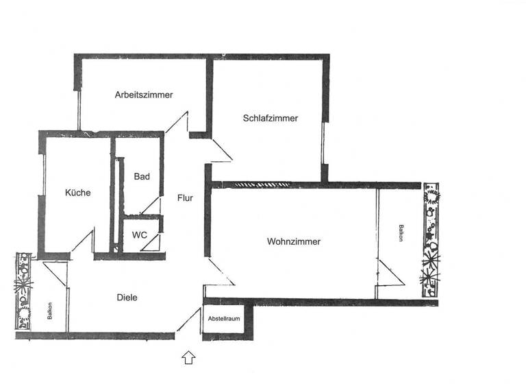 Wohnung zur Miete 1.020 € 3 Zimmer 92 m² 5. Geschoss frei ab sofort Großreuth b Schweinau Nürnberg 90431