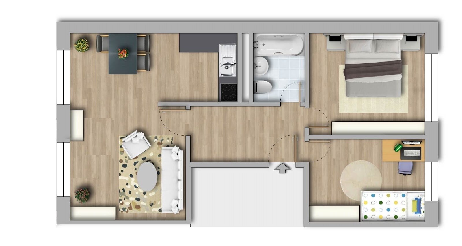 Wohnung zur Miete 346 € 3 Zimmer 55,7 m²<br/>Wohnfläche 2.<br/>Geschoss Willy-Lohmann-Straße 26 Innerstädtischer Bereich Mitte 24 Dessau-Roßlau 06844