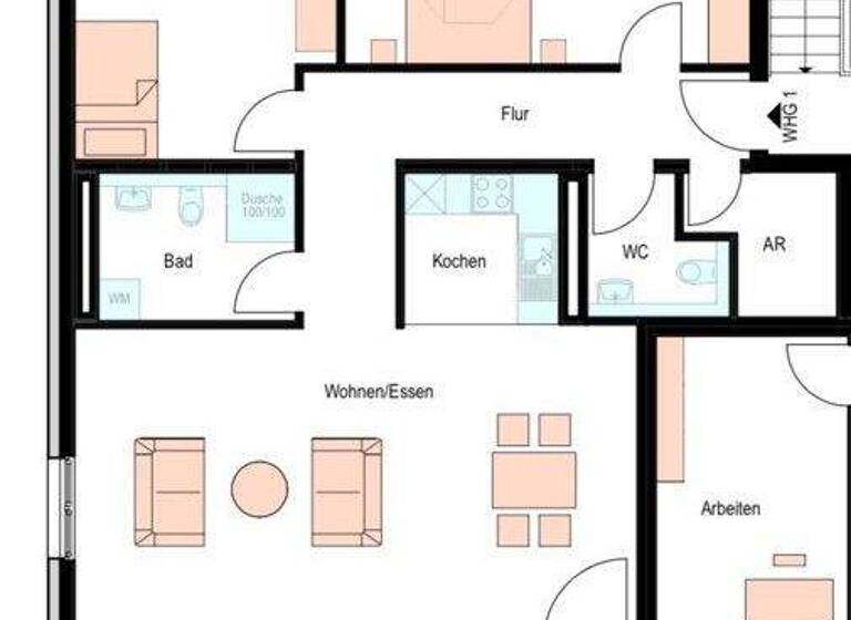 Wohnung zur Miete 1.653 € 3 Zimmer 103,4 m² 4. Geschoss Westring 265 Mombach Mainz 55120