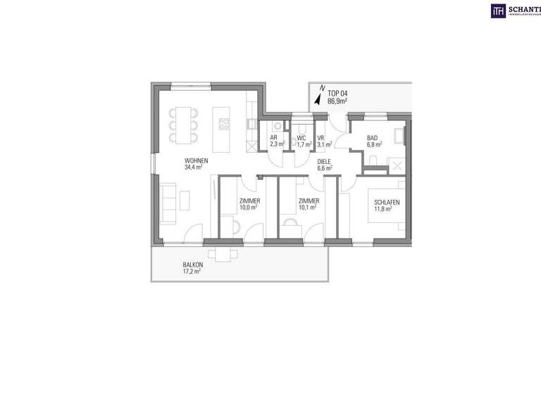 Wohnung zum Kauf - Erstbezug 335.900 € 4 Zimmer 87 m² 1. Geschoss Zirbenweg Kalsdorf bei Graz 8401