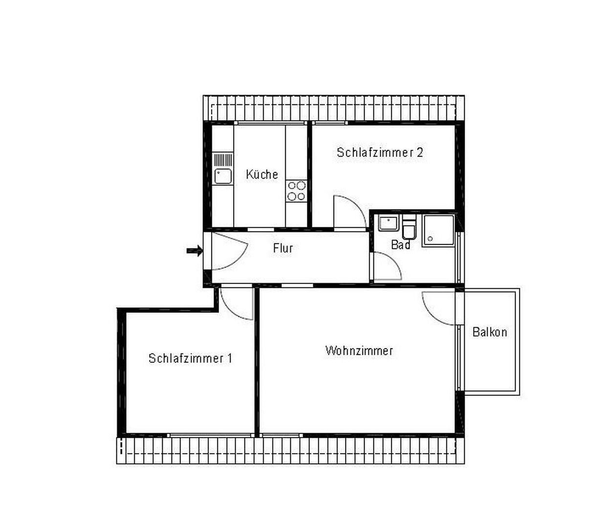 Wohnung zum Kauf provisionsfrei 229.900 € 3 Zimmer 64 m²<br/>Wohnfläche 3.<br/>Geschoss Obertürkheim Stuttgart 70329