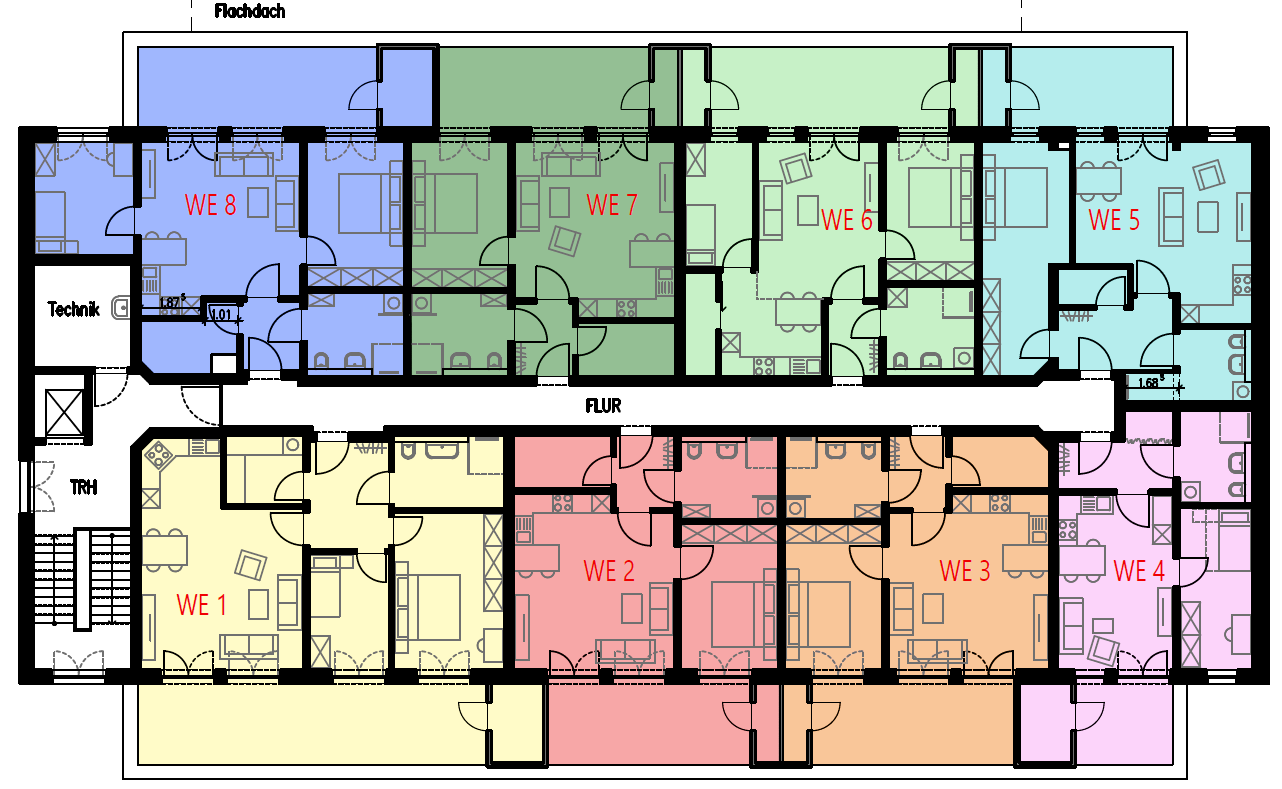 Penthouse zum Kauf provisionsfrei 245.750 € 2 Zimmer 65,3 m²<br/>Wohnfläche 1.<br/>Geschoss Bremer Straße 27 Twistringen Twistringen 27239