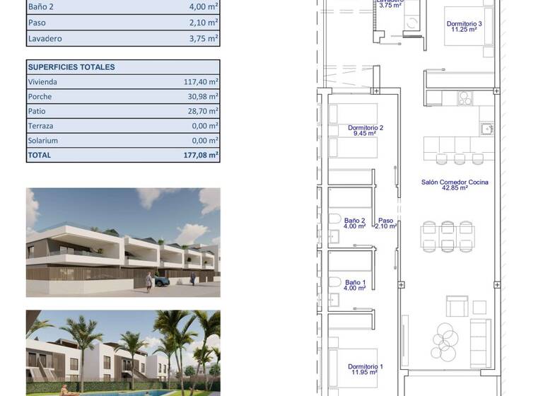 Terrassenwohnung zum Kauf provisionsfrei 345.000 € 4 Zimmer 117 m² Calle Ramon Campoamor  2 Pilar de la Horadada 03190