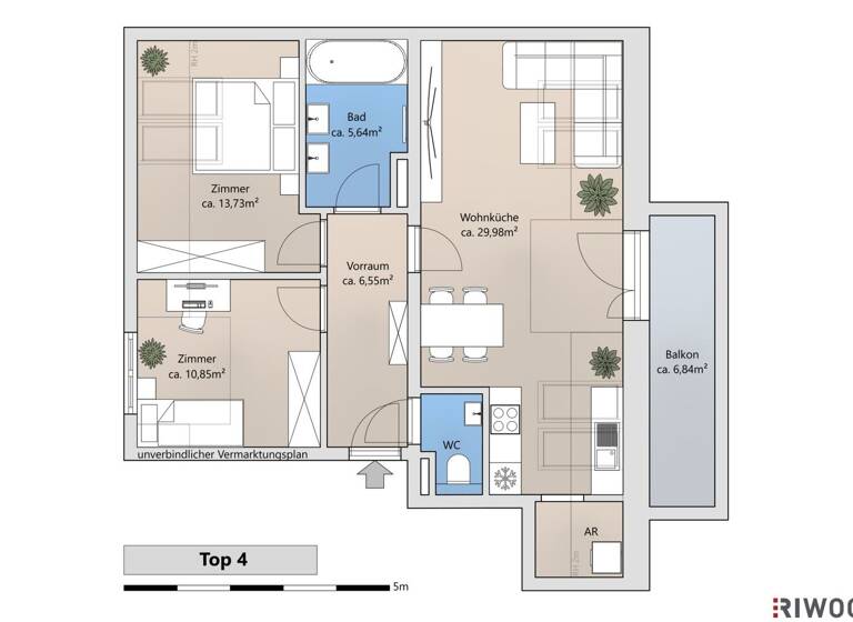 Terrassenwohnung zum Kauf - Erstbezug 329.000 € 3 Zimmer 70,9 m² 2. Geschoss Nikolaus Heid-Straße 51 Stockerau 2000