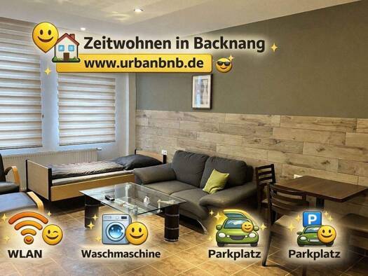 Studio zur Miete auf Zeit 1.450 € 1 Zimmer 38 m² frei ab sofort Annonay-Straße 0 Backnang 71522