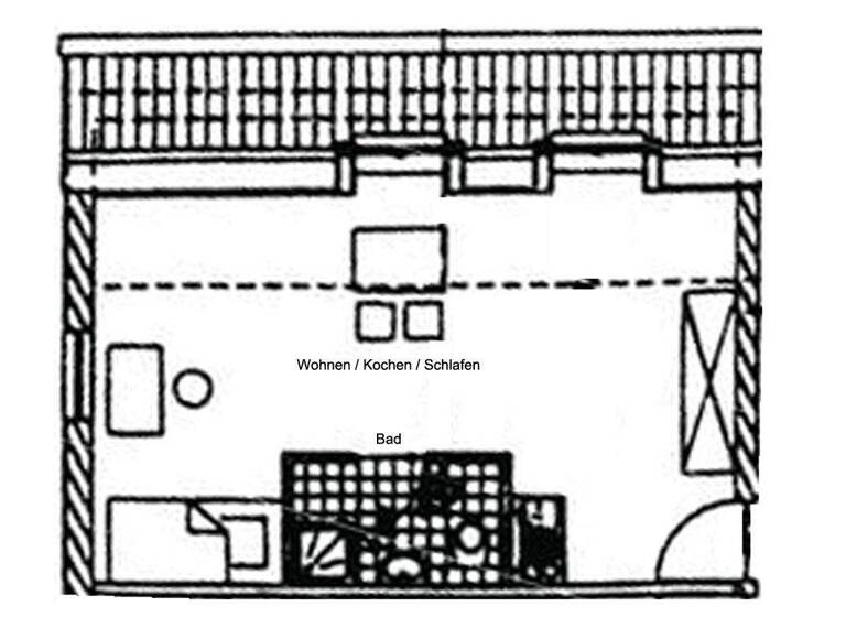 Studio zur Miete 415 € 1 Zimmer 29,1 m² 2. Geschoss frei ab 01.04.2026 Alträcknitz 12 Räcknitz/Zschertnitz Dresden 01217