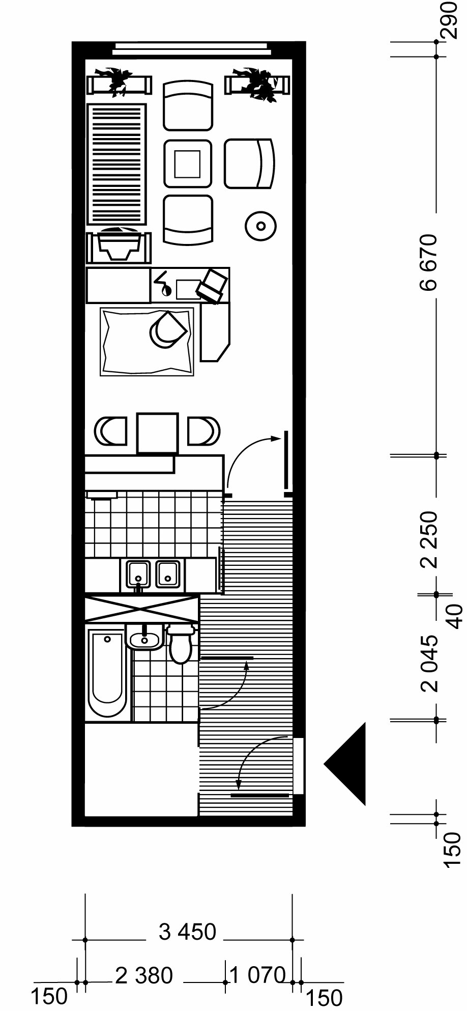 Wohnung zur Miete 304 € 1 Zimmer 42,3 m²<br/>Wohnfläche 3.<br/>Geschoss Vilniuser Straße 1 Rieth Erfurt 99089