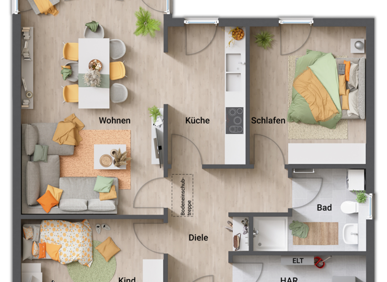 Bungalow zum Kauf - Erstbezug 386.010 € 3 Zimmer 83 m² 768 m² Grundstück Klausdorf 15838