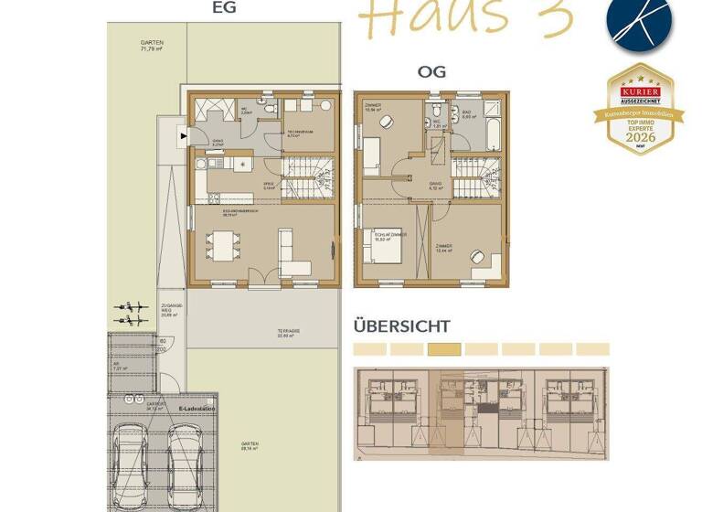Reihenendhaus zum Kauf - Erstbezug 487.000 € 4 Zimmer 112,3 m² Grafenwörth 3484