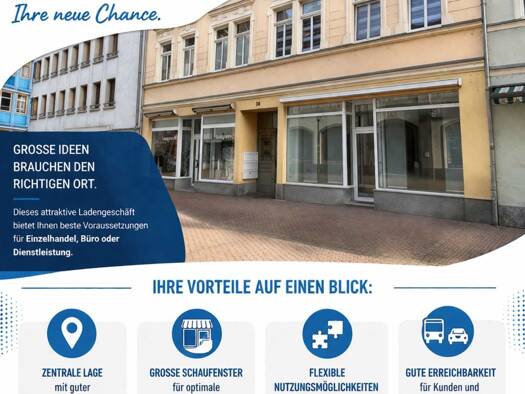 Laden zur Miete provisionsfrei 431 € 87 m² Verkaufsfläche Hauptstraße 38 Innenstadt Riesa 01589