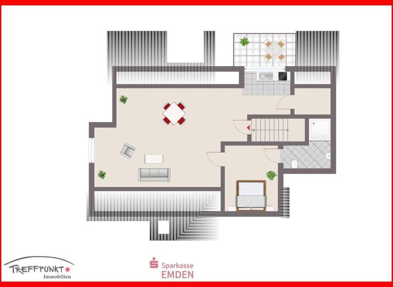 Studio zum Kauf 128.000 € 1 Zimmer 50 m² Conrebbersweg Emden 26721