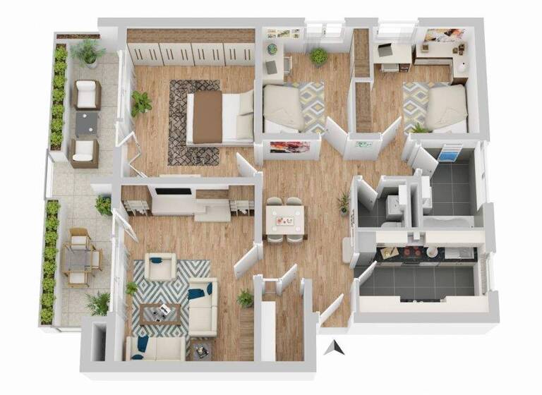 Wohnung zum Kauf 370.000 € 4 Zimmer 106 m² Weingarten 76356