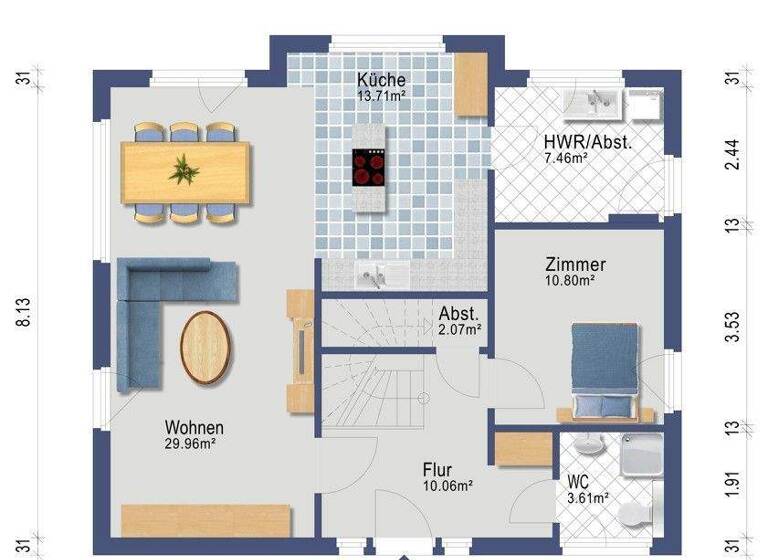 Einfamilienhaus zur Miete 2.990 € 6 Zimmer 145 m² 603 m² Grundstück Lemsahl-Mellingstedt Hamburg 22397