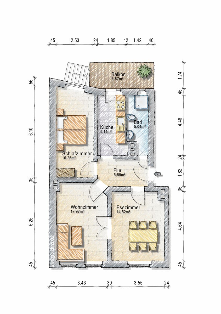 Wohnung zum Kauf 325.000 € 3 Zimmer 75 m²<br/>Wohnfläche Vahrenwald Hannover 30161