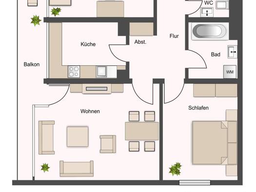 Wohnung zur Miete 821 € 3 Zimmer 80 m² 3. Geschoss frei ab 01.09.2026 Hindemithstraße 39 Lerchenberg Mainz 55127
