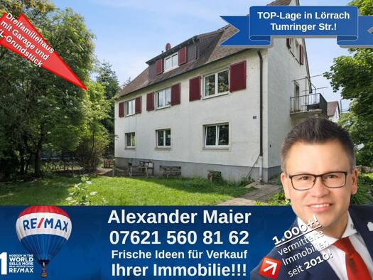 Mehrfamilienhaus zum Kauf 895.000 € 11 Zimmer 300 m² 1.058 m² Grundstück Lörrach Lörrach 79539