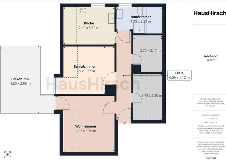 Wohnung zum Kauf 155.000 € 4 Zimmer 63 m² 2. Geschoss Schnelldorf 91625