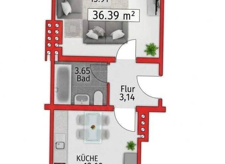 Wohnung zum Kauf 99.000 € 2 Zimmer 36 m² 3. Geschoss Wien 1230