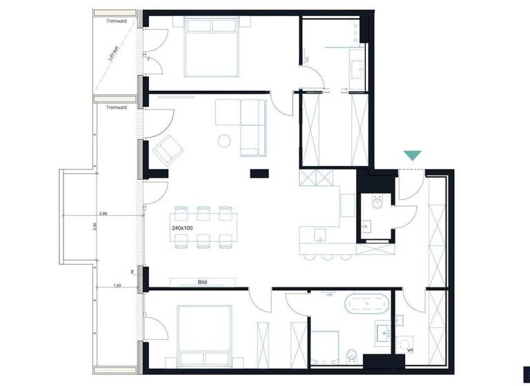 Wohnung zum Kauf 1.199.000 € 4 Zimmer 125,8 m² 32. Geschoss frei ab sofort Wehlistraße Wien 1020