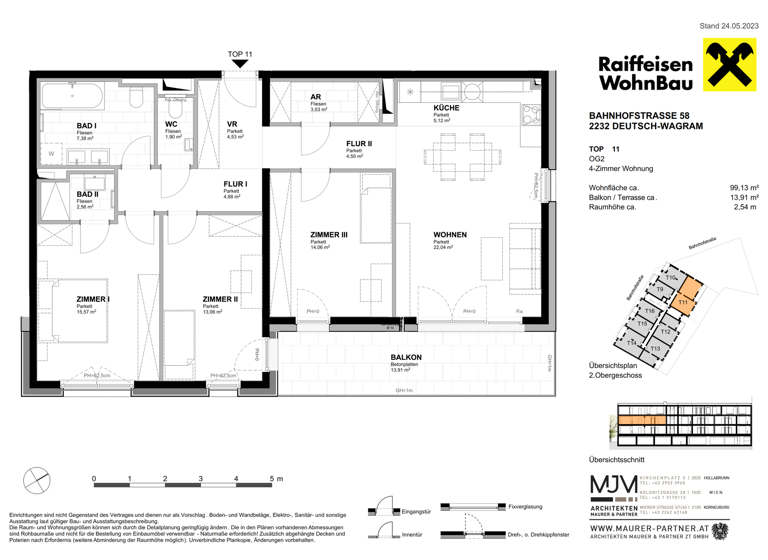 Wohnung zum Kauf provisionsfrei 499.600 € 4 Zimmer 99,1 m² Deutsch-Wagram 2232