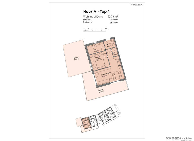 Wohnung zum Kauf 261.500 € 2 Zimmer 48,6 m² Sankt Martin am Tennengebirge 5522
