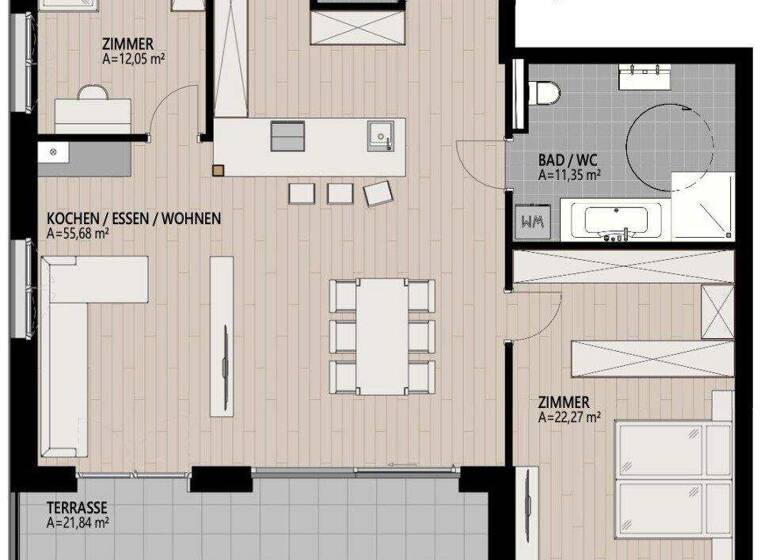 Wohnung zum Kauf - Erstbezug 817.000 € 3 Zimmer 110,4 m² 2. Geschoss Itter 6305