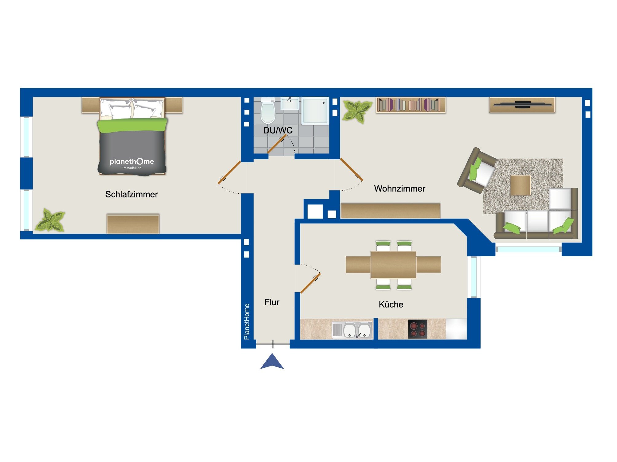 Wohnung zum Kauf 325.000 € 2 Zimmer 78 m²<br/>Wohnfläche 2.<br/>Geschoss Tegel Berlin 13507