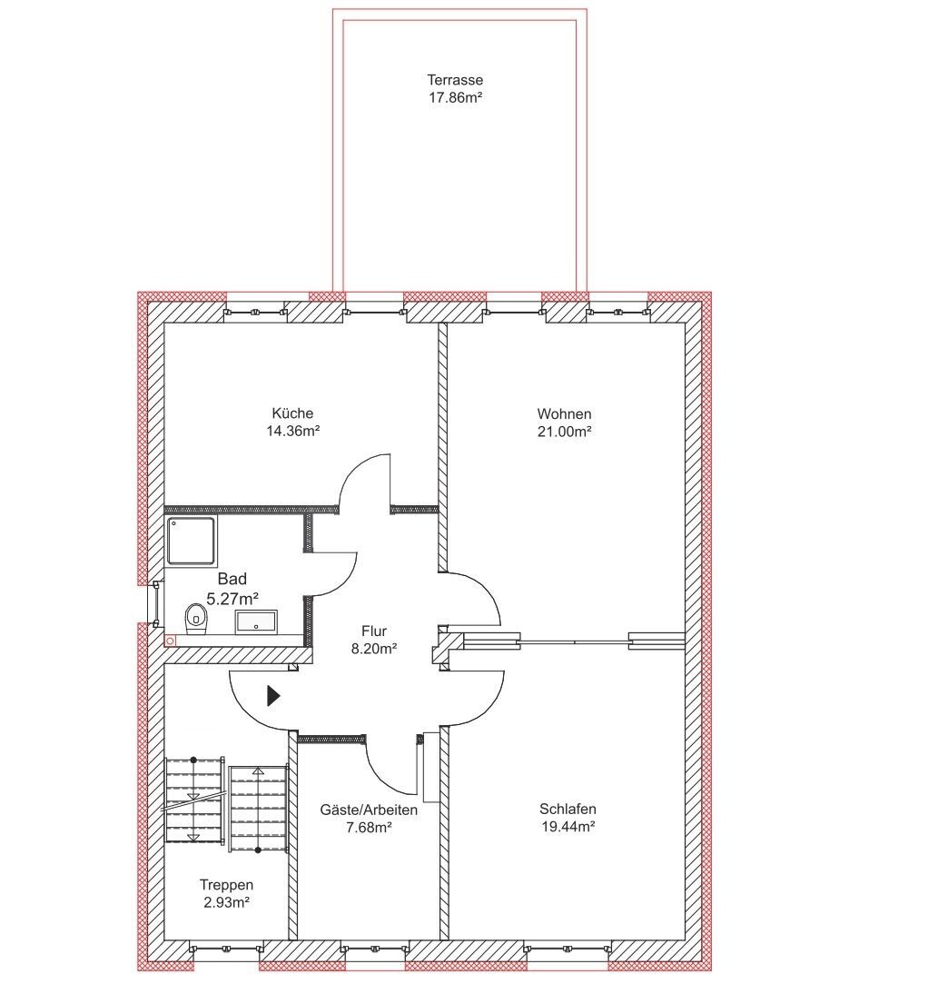 Terrassenwohnung zur Miete 1.200 € 3 Zimmer 85 m²<br/>Wohnfläche 1.<br/>Geschoss ab sofort<br/>Verfügbarkeit Kniepervorstadt Stralsund 18435