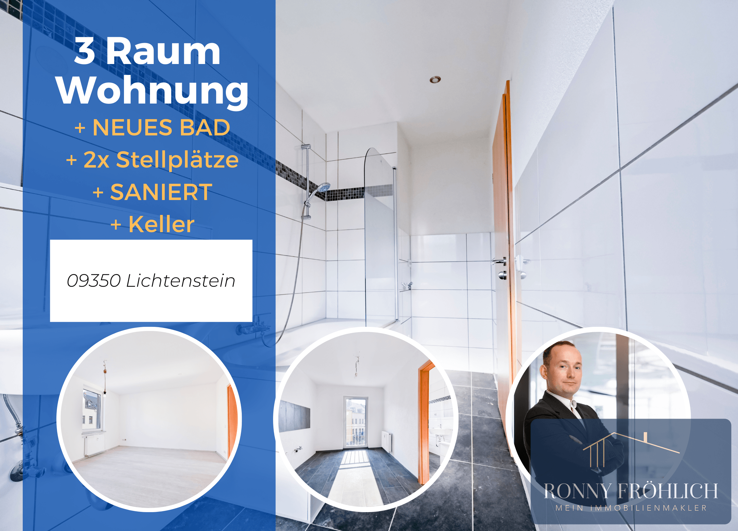 Wohnung zur Miete 369 € 3 Zimmer 65 m²<br/>Wohnfläche 1.<br/>Geschoss Lichtenstein Lichtenstein/Sachsen 09350