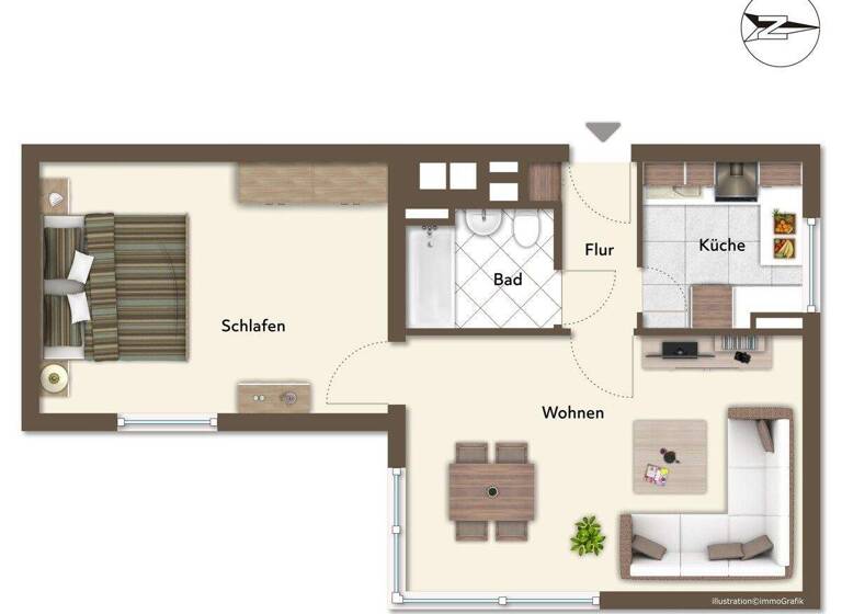 Wohnung zum Kauf 75.000 € 2 Zimmer 49,7 m² Geestemünde Bremerhaven 27570