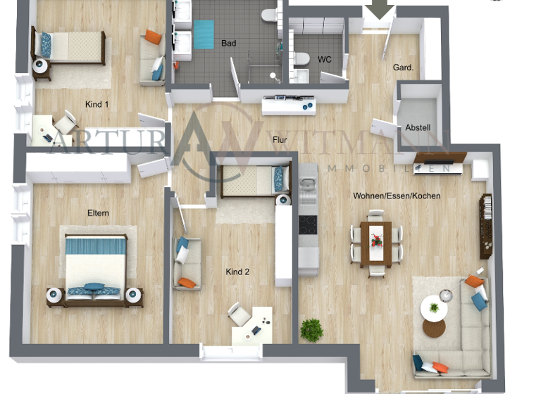 Wohnung zum Kauf - Neubau provisionsfrei 459.900 € 4 Zimmer 115,6 m²<br/>Wohnfläche Leutkirchstraße 41 Oberschopfheim Friesenheim 77948