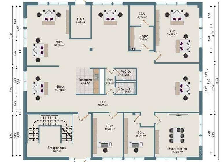 Bürogebäude zur Miete 291,3 m² Bürofläche Gremmendorf Münster 48155